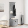 Armoire de couloir avec crochets BODO gris 50x40x157 cm 531181531181