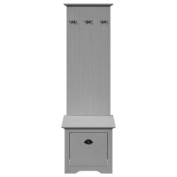 Armoire de couloir avec crochets BODO gris 50x40x157 cm 531181531181