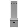 Armoire de couloir avec crochets BODO gris 50x40x157 cm 531181531181