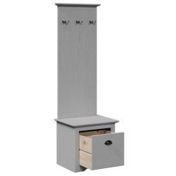Armoire de couloir avec crochets BODO gris 50x40x157 cm 531181531181