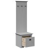 Armoire de couloir avec crochets BODO gris 50x40x157 cm 531181531181