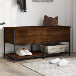 Banc de rangement chêne marron 100x42,5x47 cm bois d'ingénierie 531187531187
