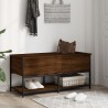 Banc de rangement chêne marron 100x42,5x47 cm bois d'ingénierie 531187531187