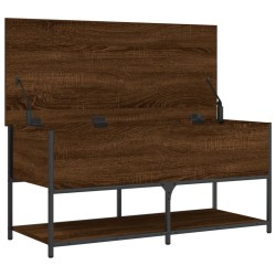 Banc de rangement chêne marron 100x42,5x47 cm bois d'ingénierie 531187531187