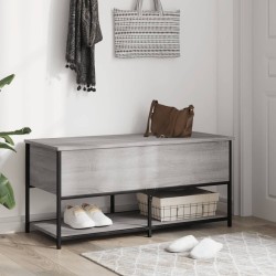 Banc de rangement sonoma gris 100x42,5x47 cm bois d'ingénierie 531188531188