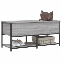 Banc de rangement sonoma gris 100x42,5x47 cm bois d'ingénierie 531188531188