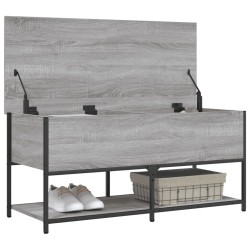 Banc de rangement sonoma gris 100x42,5x47 cm bois d'ingénierie 531188531188