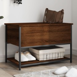 Banc de rangement chêne marron 70x42,5x47 cm bois d'ingénierie 531189531189