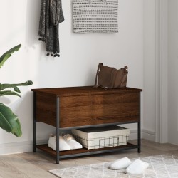 Banc de rangement chêne marron 70x42,5x47 cm bois d'ingénierie 531189531189