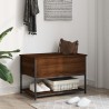 Banc de rangement chêne marron 70x42,5x47 cm bois d'ingénierie 531189531189