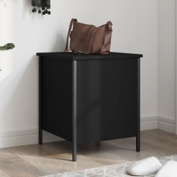 Banc de rangement noir 40x42,5x50 cm bois d'ingénierie 531190531190