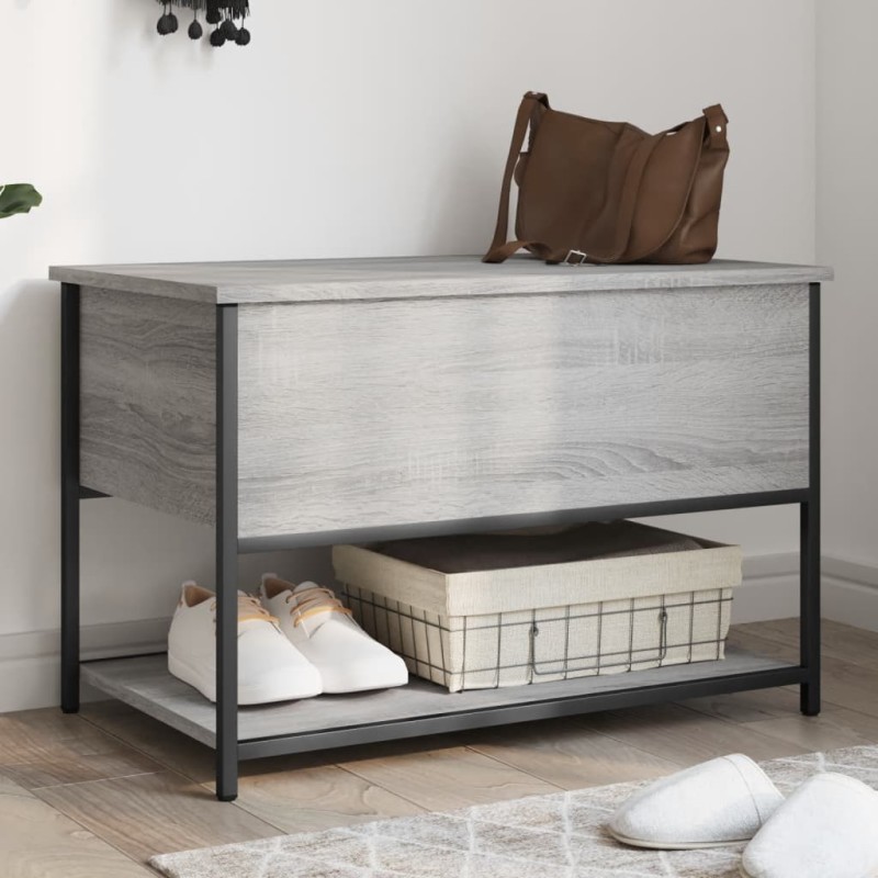 Banc de rangement sonoma gris 70x42,5x47 cm bois d'ingénierie 531191531191