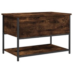Banc de rangement chêne fumé 70x42,5x47 cm bois d'ingénierie 531192531192