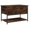Banc de rangement chêne fumé 70x42,5x47 cm bois d'ingénierie 531192531192