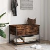 Banc de rangement chêne fumé 70x42,5x47 cm bois d'ingénierie 531192531192