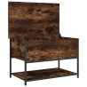 Banc de rangement chêne fumé 70x42,5x47 cm bois d'ingénierie 531192531192