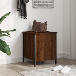 Banc de rangement chêne marron 40x42,5x50 cm bois d'ingénierie 531193531193