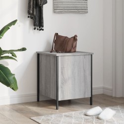 Banc de rangement sonoma gris 40x42,5x50 cm bois d'ingénierie 531194531194