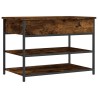Banc à chaussures chêne fumé 70x42,5x50 cm bois d'ingénierie 531195531195