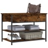 Banc à chaussures chêne fumé 70x42,5x50 cm bois d'ingénierie 531195531195