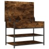 Banc à chaussures chêne fumé 70x42,5x50 cm bois d'ingénierie 531195531195