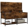 Banc de rangement chêne fumé 100x42,5x47 cm bois d'ingénierie 531196531196
