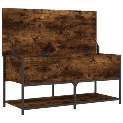 Banc de rangement chêne fumé 100x42,5x47 cm bois d'ingénierie 531196531196
