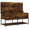 Banc de rangement chêne fumé 100x42,5x47 cm bois d'ingénierie 531196531196