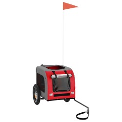 Remorque de vélo pour animaux de compagnie rouge et gris 531203531203