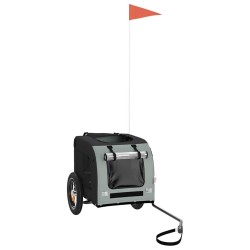 Remorque de vélo pour animaux de compagnie gris et noir 531205531205