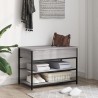 Banc à chaussures sonoma gris 70x42,5x50 cm bois d'ingénierie 531207531207