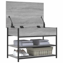 Banc à chaussures sonoma gris 70x42,5x50 cm bois d'ingénierie 531207531207