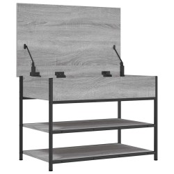 Banc à chaussures sonoma gris 70x42,5x50 cm bois d'ingénierie 531207531207