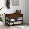 Banc à chaussures chêne marron 70x42,5x50 cm bois d'ingénierie 531208531208