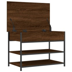 Banc à chaussures chêne marron 70x42,5x50 cm bois d'ingénierie 531208531208