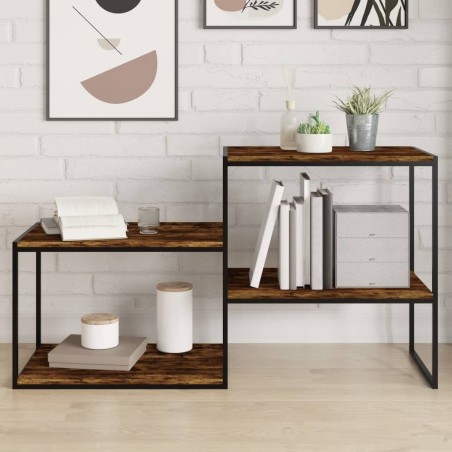 Étagères murales 4 pcs chêne fumé 60x40x1,5cm bois d'ingénierie 531215531215
