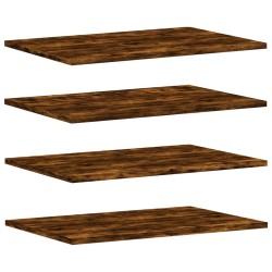 Étagères murales 4 pcs chêne fumé 60x40x1,5cm bois d'ingénierie 531215531215