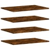 Étagères murales 4 pcs chêne fumé 60x40x1,5cm bois d'ingénierie 531215531215