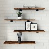 Étagères murales 4 pcs chêne fumé 60x20x1,5cm bois d'ingénierie 531216531216