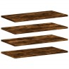 Étagères murales 4 pcs chêne fumé 60x20x1,5cm bois d'ingénierie 531216531216