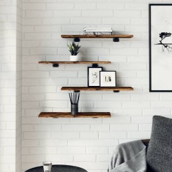 Étagères murales 4 pcs chêne fumé 60x20x1,5cm bois d'ingénierie 531216531216