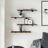 Étagères murales 4 pcs chêne fumé 60x20x1,5cm bois d'ingénierie 531216531216