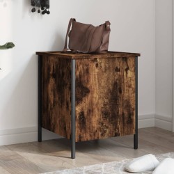 Banc de rangement chêne fumé 40x42,5x50 cm bois d'ingénierie 531219531219