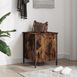 Banc de rangement chêne fumé 40x42,5x50 cm bois d'ingénierie 531219531219