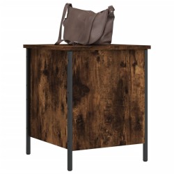 Banc de rangement chêne fumé 40x42,5x50 cm bois d'ingénierie 531219531219