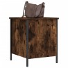 Banc de rangement chêne fumé 40x42,5x50 cm bois d'ingénierie 531219531219