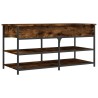 Banc à chaussures chêne fumé 100x42,5x50 cm bois d'ingénierie 531220531220