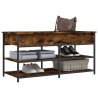 Banc à chaussures chêne fumé 100x42,5x50 cm bois d'ingénierie 531220531220