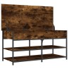 Banc à chaussures chêne fumé 100x42,5x50 cm bois d'ingénierie 531220531220