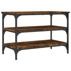 Banc à chaussures chêne fumé 70x38,5x49 cm bois d'ingénierie 531221531221